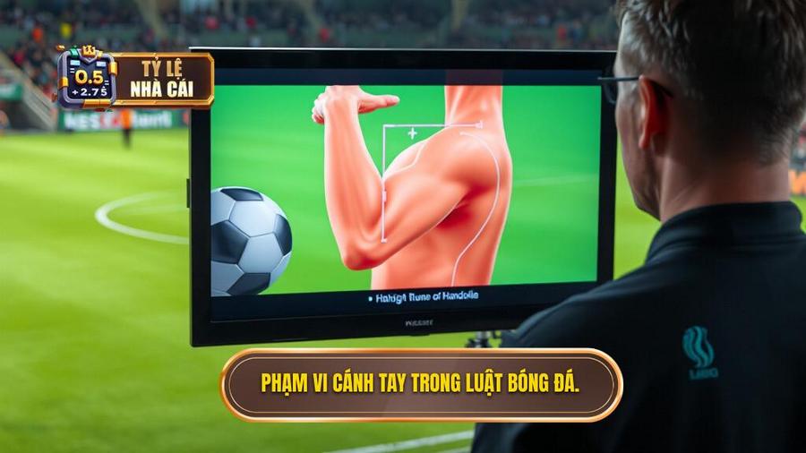 1. Phạm vi cánh tay trong luật bóng đá.