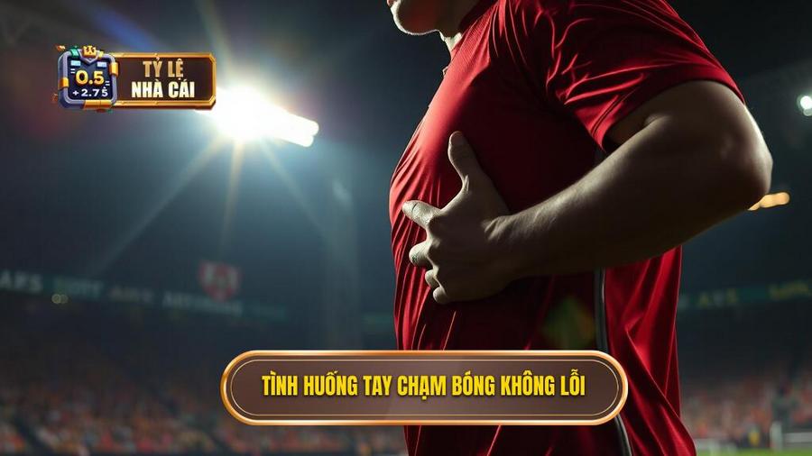 2. Tình huống tay chạm bóng không lỗi